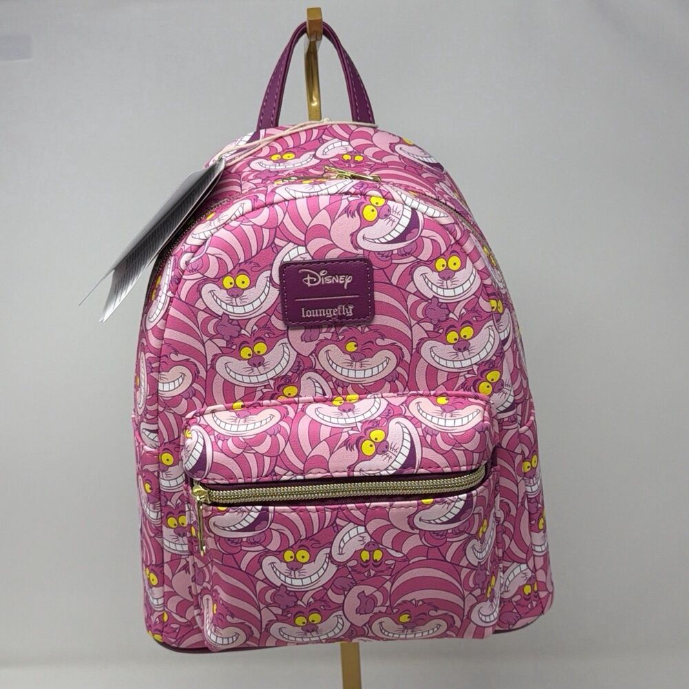 Disney Loungefly Cheshire Cat Mini Backpack Alice In Wonderland Pink NWT